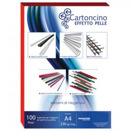 Cartoncino Similpelle A4 Memotak Bianco 100 ff