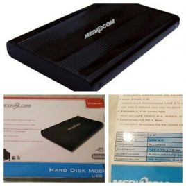 MEDIACOM HDD BOX EXT. USB 2-2,5″ NERO